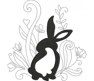 Stickdatei - Bunnies in the garden 3